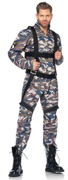 Leg Avenue Paratrooper Camouflage Jumpsuit Mens Costume Hire 3 Leg Avenue Paratrooper Camouflage Jumpsuit Mens Costume Hire