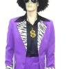 Disguises Pimp Purple Zebra Suit Mens 1970s Hire Costume