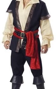 Disguises Pirate Captain Dread Mens Costume Hire