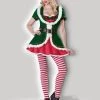 In Character Candy Cane Miss Elf Christmas Women's Santa's Helper Hire Costume Womens