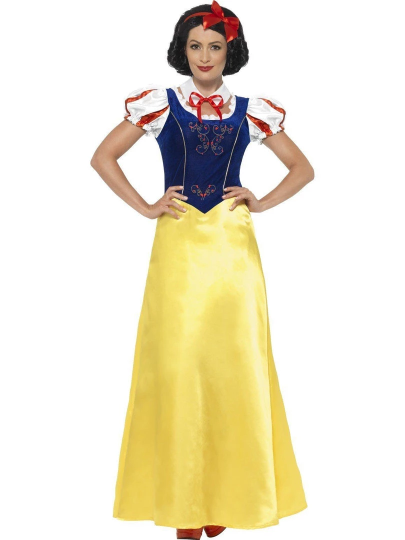 Smiffy's Snow White Fairy-tale Long Princess Fancy Dress Costume Womens 3 Smiffy's Snow White Fairy-tale Long Princess Fancy Dress Costume Womens