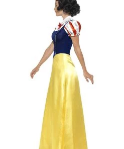 Smiffy's Snow White Fairy-tale Long Princess Fancy Dress Costume Womens