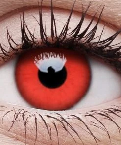 ColourVue Womens Red Devil Contact Lenses Halloween Eye Contacts 3 Months