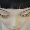 Carnival Products Womens Eyelashes Tinsel Black And Gold