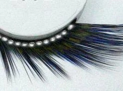 Carnival Products Womens Tint And Crystals Blue Eyelashes Black