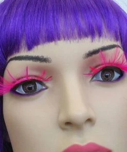 Carnival Products Womens Feathers False Eyelashes Long Pink