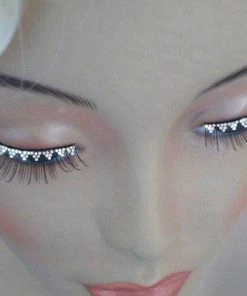 Carnival Products Jewel Trim False Eyelashes Black Womens