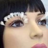 Carnival Products Feather White False Eyelashes
