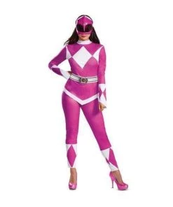 Disguise Womens Power Rangers Mighty Morphin Pink Ranger Adult Costume