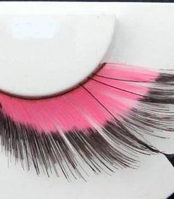 Carnival Products Oversized Pink & Black False Eyelashes Womens