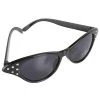Tomfoolery Cat Eye 50s Black Sunglasses With Diamantes