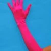 Carnival Products Twenty's Bright Pink Satin 1920's Costume Gloves