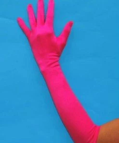 Carnival Products Twenty's Bright Pink Satin 1920's Costume Gloves