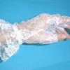 Sweidas Womens Madonna Gloves Lace Finger-less White