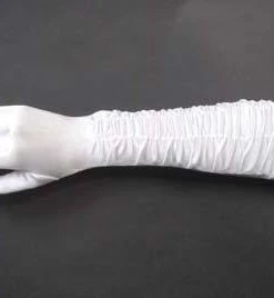 Interalia Womens Elbow Length White Gloves Ivory Evening Satin Wedding Opera Bridal