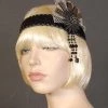 Interalia Womens Netting Black Flapper Deluxe Headband