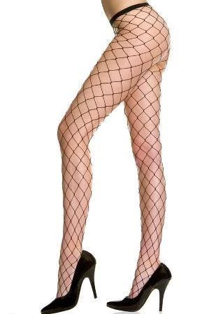 Music Legs Fishnet Black Stockings Pantyhose Big Large Diamond Net Womens 4 Music Legs Fishnet Black Stockings Pantyhose Big Large Diamond Net Womens