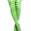 Tomfoolery Womens Shamrocks Thigh High Stockings