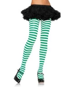 Music Legs Womens Striped Coloured Tights Fancy Dress Stockings