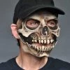 Carnival Products Skull Halloween Mask With Cap And Moving Mouth Mens