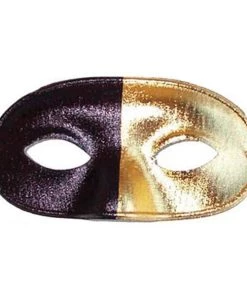 Tomfoolery Masquerade Half Gold And Black Eye Mask