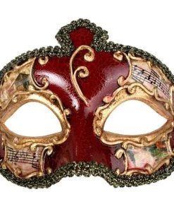 Tomfoolery Salvatore Venetian Style Men's Masquerade Mask Salvatore Red Buy Costumes