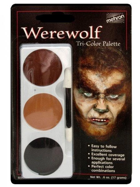 Werewolf Mehron Tri-Colour Palette 3 Werewolf Mehron Tri-Colour Palette
