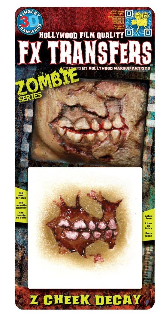 Tinsley Transfers Zombie Cheek Decay Horror Makeup Costume Halloween 3D FX Transfers 5 Tinsley Transfers Zombie Cheek Decay Horror Makeup Costume Halloween 3D FX Transfers