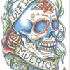 Tinsley Transfers Womens La Rosa Day Of The Dead Temporary Tattoo