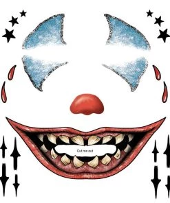 Tinsley Transfers Clown Face Temporary Tattoo