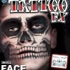 Tinsley Transfers Skull Face Halloween Temporary Face Tattoo Womens