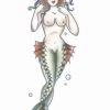 Tinsley Transfers Mermaid Girl Pin Up Temporary Tattoo Womens