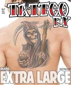 Tinsley Transfers Reaper Temporary Sons Of Anarchy Back Tattoo Fake Transfer Tattoos