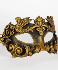 Carta Alta Griffin Mask Bronze Venetian Baroque Male Masquerade Mens