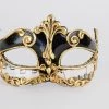 Carta Alta Music Paper Mask Traditional Venetian Black & Gold