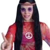Carnival Products Hippie Black Costume Wig 60's & 70's Male & Female Fancy Dress Womens