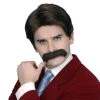 Carnival Products Mens Ron Burgundy Costume Wig And Moustache