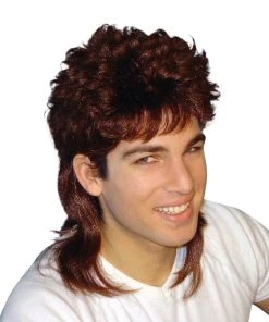 Carnival Products Bogan Brown Mullet Costume Wig 80's