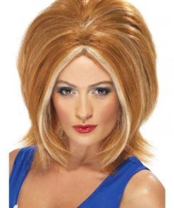 Smiffy's Ginger Spice Girl Power Costume Wig Womens 90s Costume Accessory