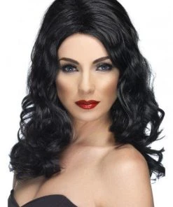 Smiffy's Glamorous Wig Movie Star Black